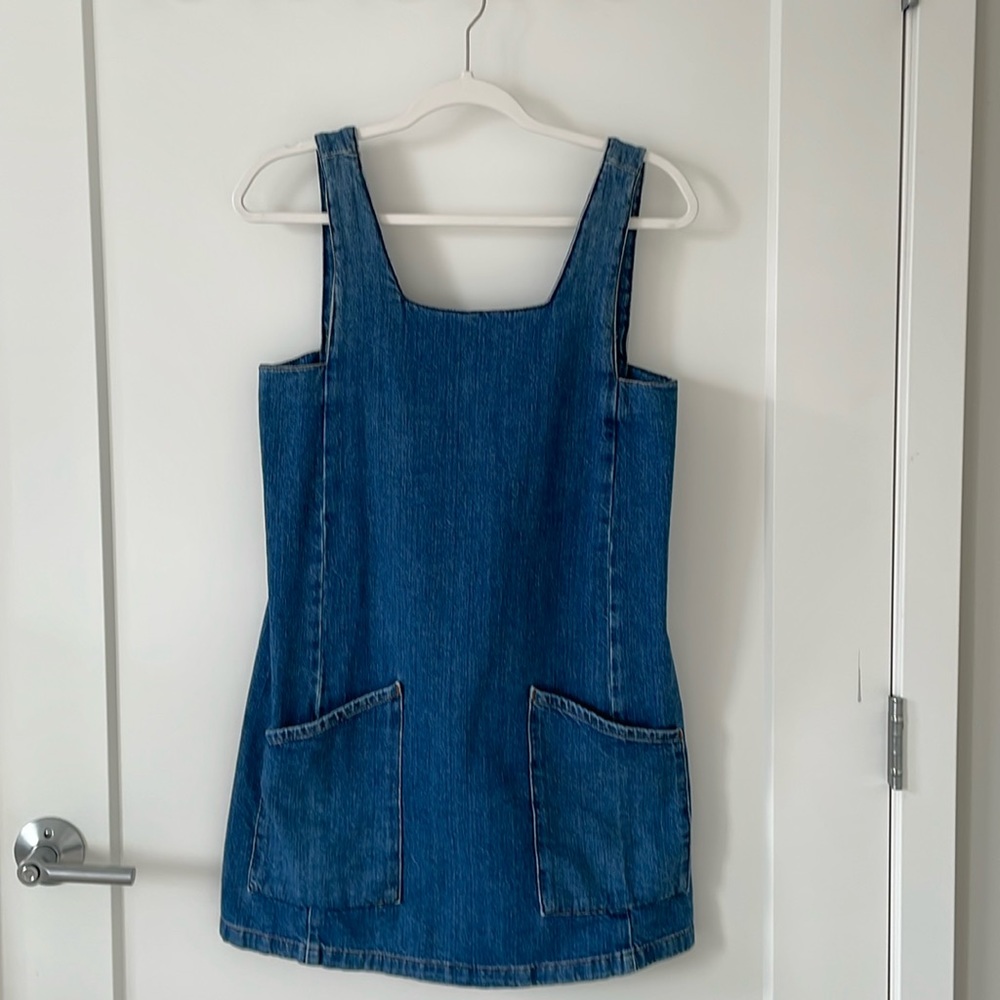 Topshop Blue Denim Mini Dress